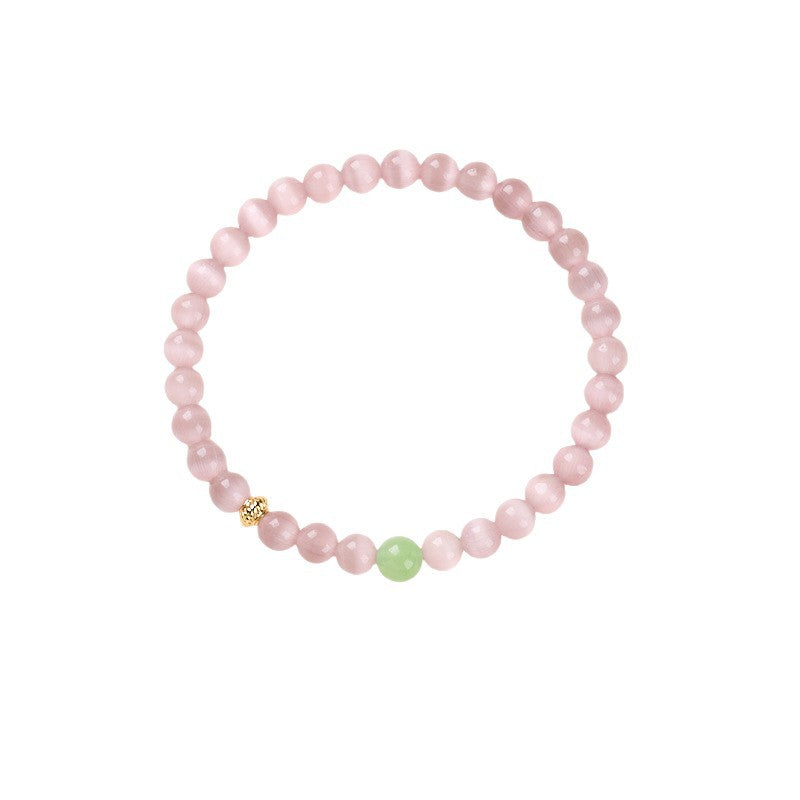 Bracciale Occhio di Gatto Rosa – Legno di Sandalo Rosa