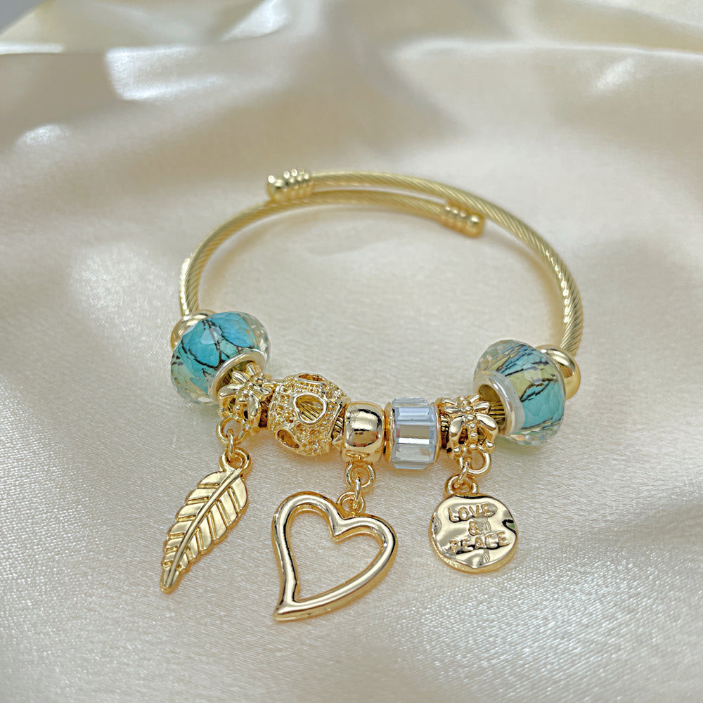 Bracciale Geometrico Cuore – Design Aperto