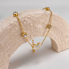 Bracciale Cuore in Titanio e Madreperla – Stile Elegante