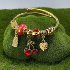 Bracciale Cuore con Zirconi – Titanio Regolabile