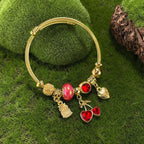 Bracciale Cuore con Zirconi – Titanio Regolabile