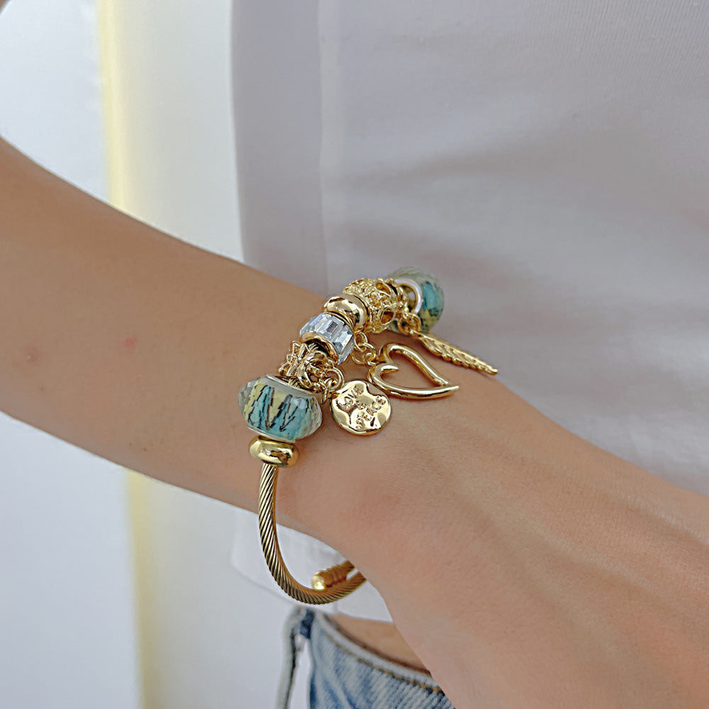 Bracciale Geometrico Cuore – Design Aperto